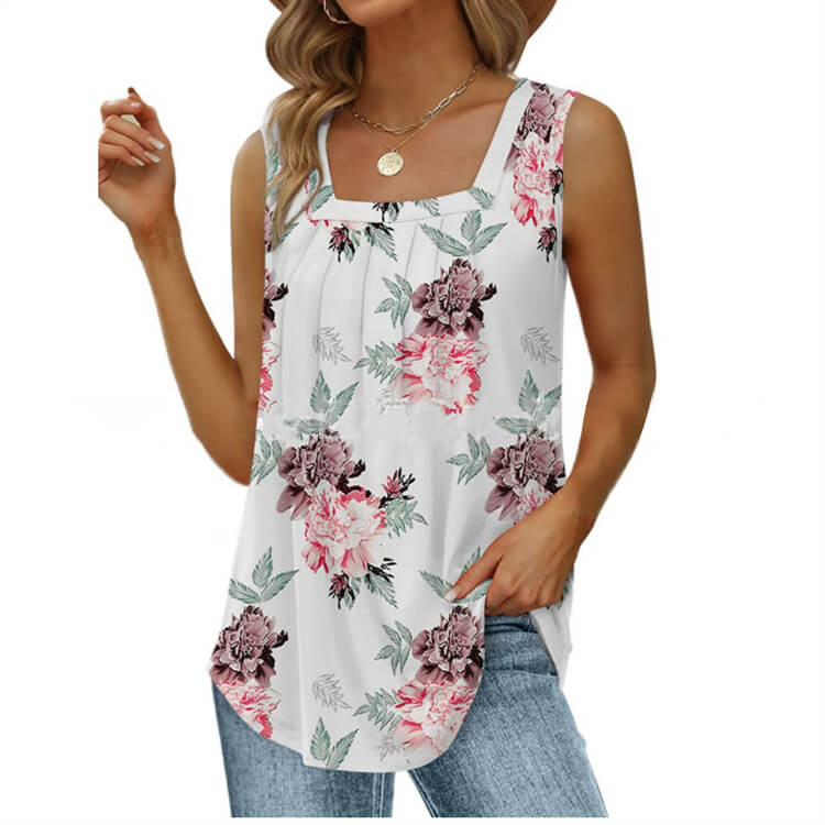 🔥Last Day Special Price-50% Off💜Square Neck Sleeveless Tank Top