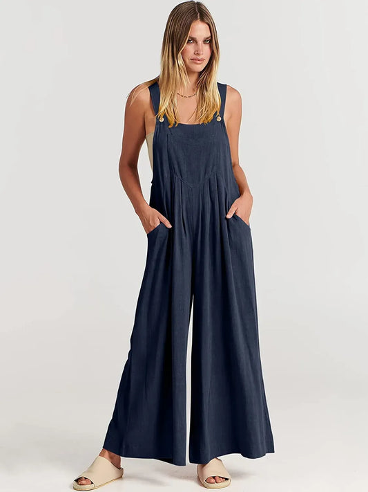 Plus Size Wide Leg Overalls Jumpsuit(Buy 2 Free Shipping)