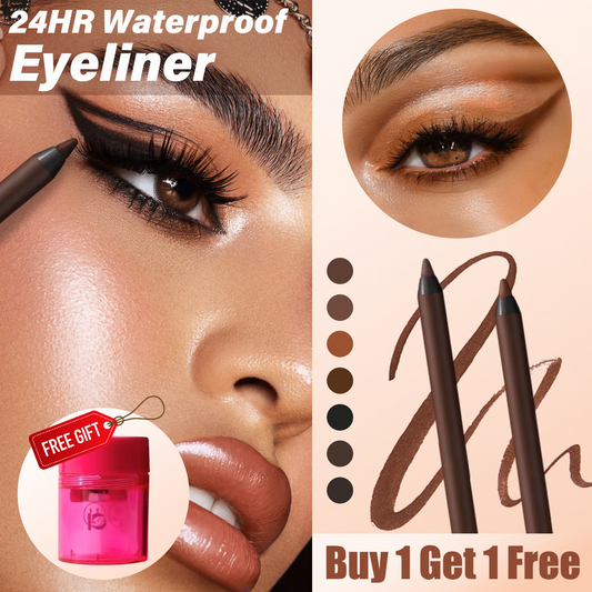 🎁LAST DAY SALE £8.99 with FREE Eyeliner Sharpener!!🔥-🌟24 HR Waterproof Eyeliner Duo Sharpenable Eye Pencil