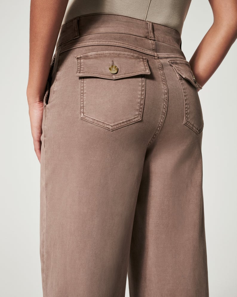 👖2025 HOT SALE💷Stretch Twill Cropped Wide Leg Pants