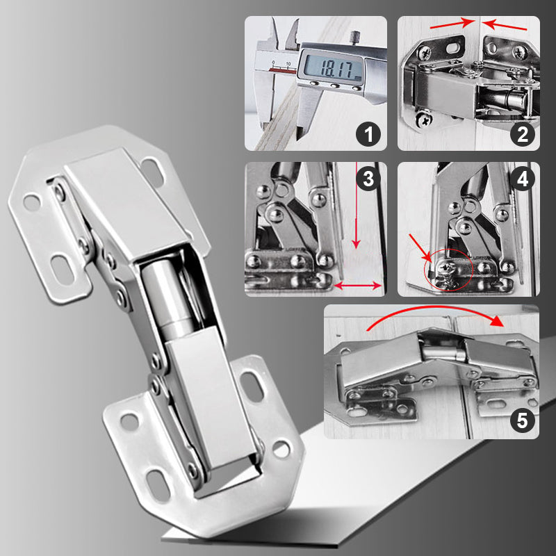 🔥Christmas sale is ending soon🔥Easy installation of bridge-shaped door hinges -Cabinet hinges