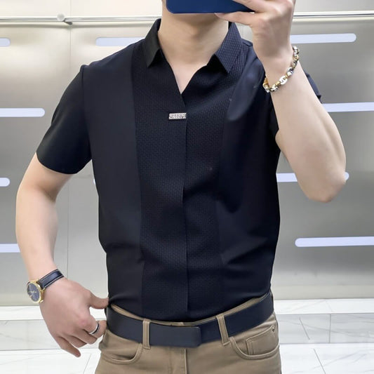 🎁Free shipping for one piece⏳Men’s Business Casual Patchwork Shirt