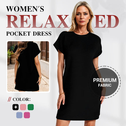 🔥 2025 NEW ARRIVAL 💞 Women's Relaxed Pocket Dress - Soft Fabric, Loose Fit & Functional Pockets | Perfect for Daily Errands & Coffee Runs