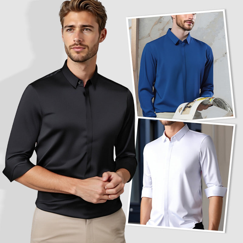 🔥2025 HOT SALE🔥Men's Wrinkle-Free Stretch Dress Shirt