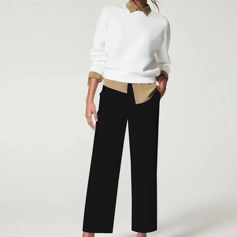 👖2025 HOT SALE💷Stretch Twill Cropped Wide Leg Pants