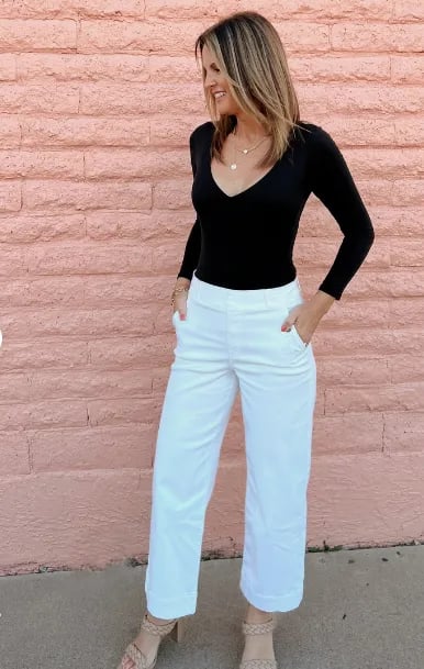 👖2025 HOT SALE💷Stretch Twill Cropped Wide Leg Pants