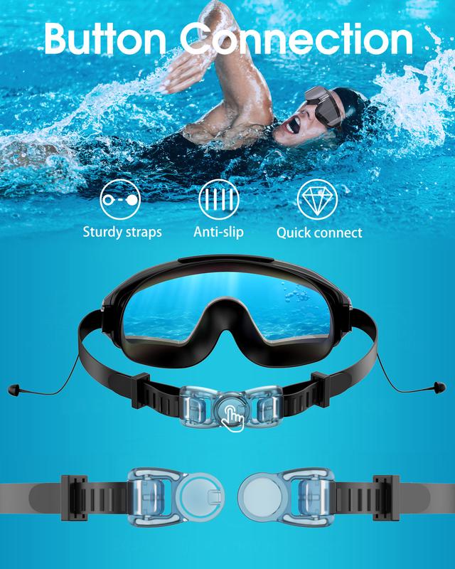 Waterproof Swimming Goggles & Swimming Cap Set