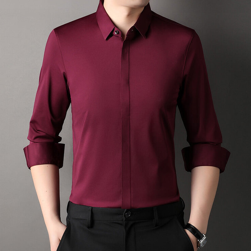 🔥2025 HOT SALE🔥Men's Wrinkle-Free Stretch Dress Shirt