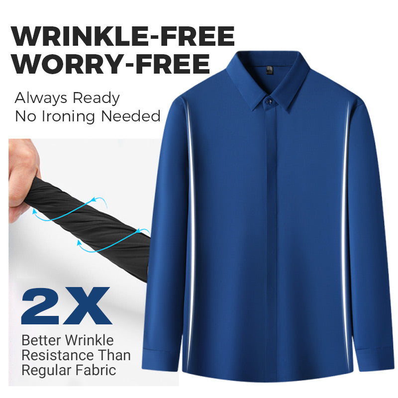🔥2025 HOT SALE🔥Men's Wrinkle-Free Stretch Dress Shirt