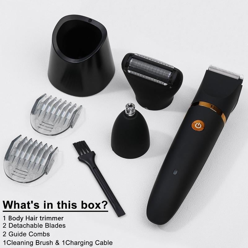 💥 3 in 1 Electric Body Hair Trimmer for Men,Cordless Groin Hair Clipper for Men, Waterproof Electric Shaver (Buy 2 Free Shipping )