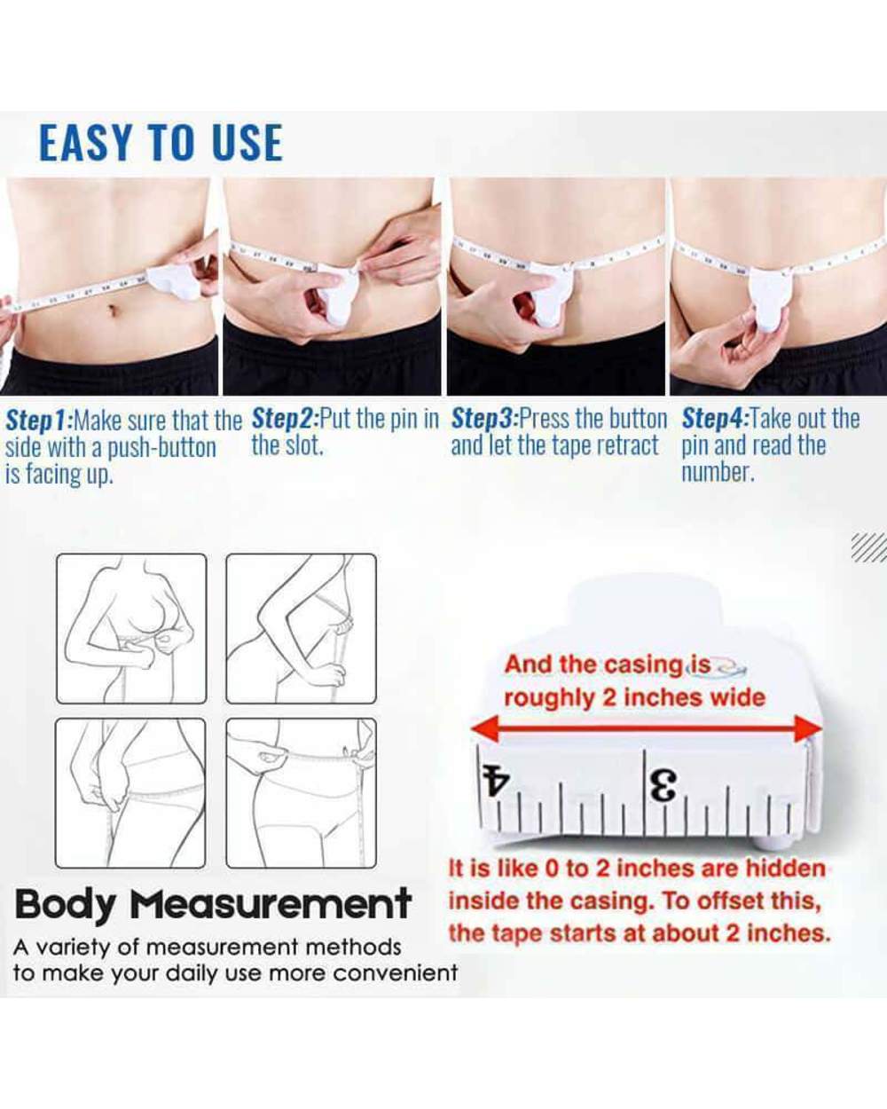 š„Buy 1 Free 1š„AUTOMATIC TELESCOPIC TAPE MEASURE