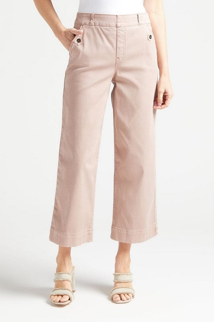 👖2025 HOT SALE💷Stretch Twill Cropped Wide Leg Pants