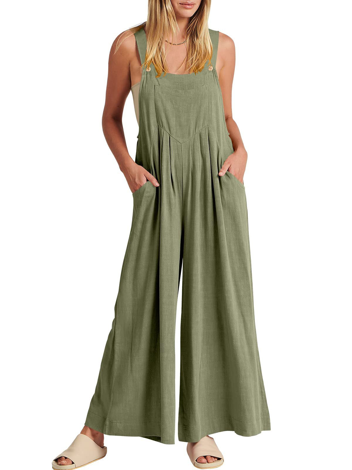 Plus Size Wide Leg Overalls Jumpsuit(Buy 2 Free Shipping)