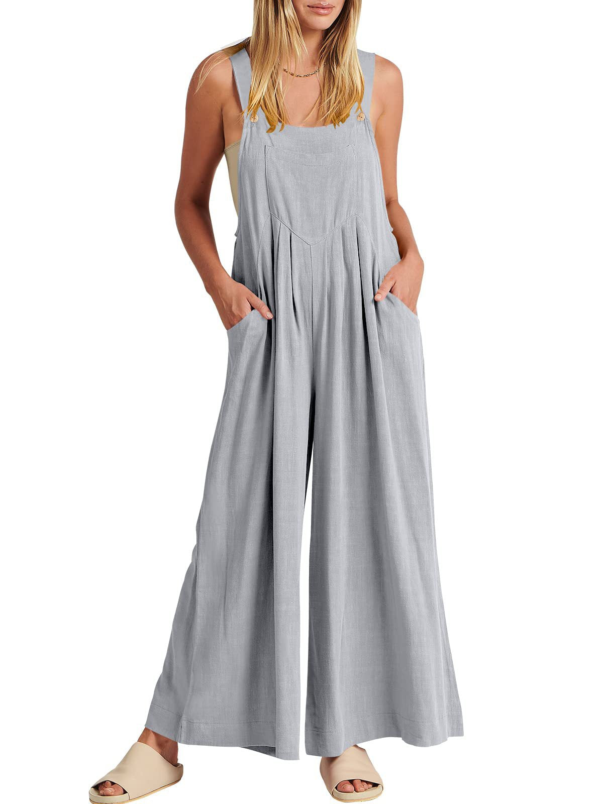 Plus Size Wide Leg Overalls Jumpsuit(Buy 2 Free Shipping)