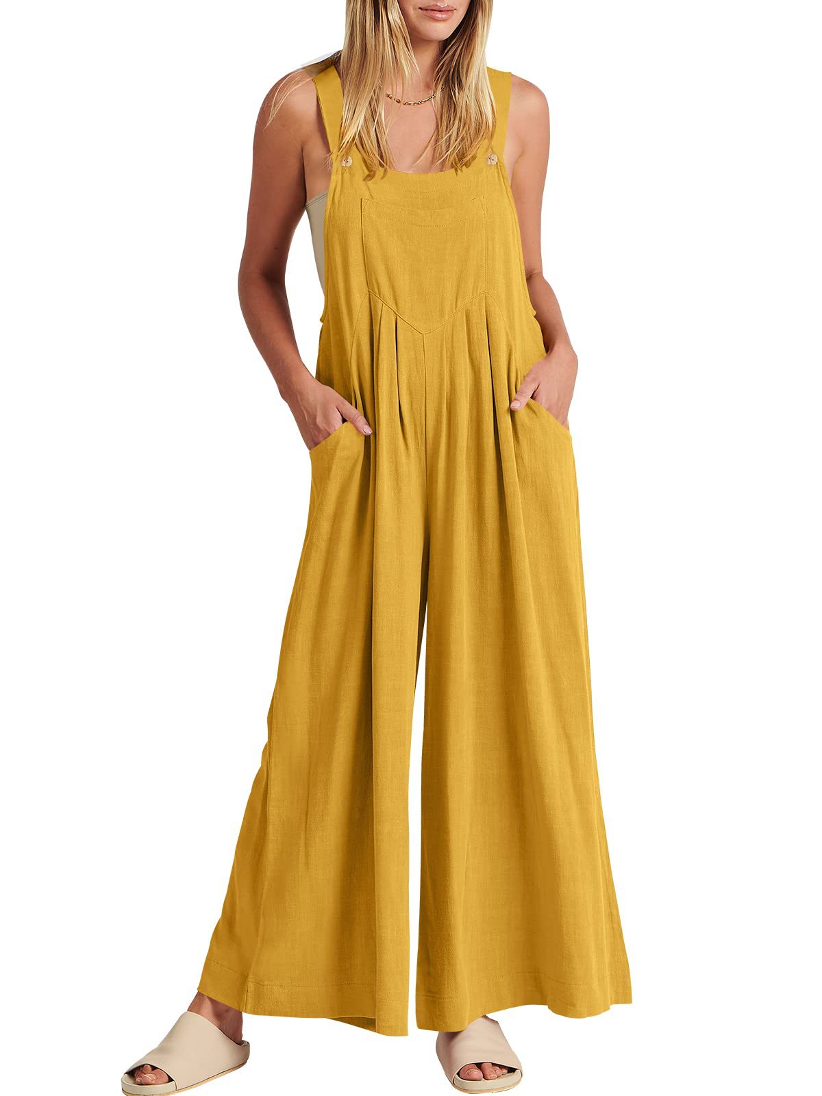 Plus Size Wide Leg Overalls Jumpsuit(Buy 2 Free Shipping)