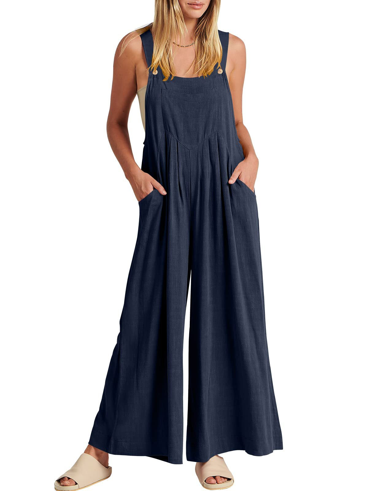 Plus Size Wide Leg Overalls Jumpsuit(Buy 2 Free Shipping)