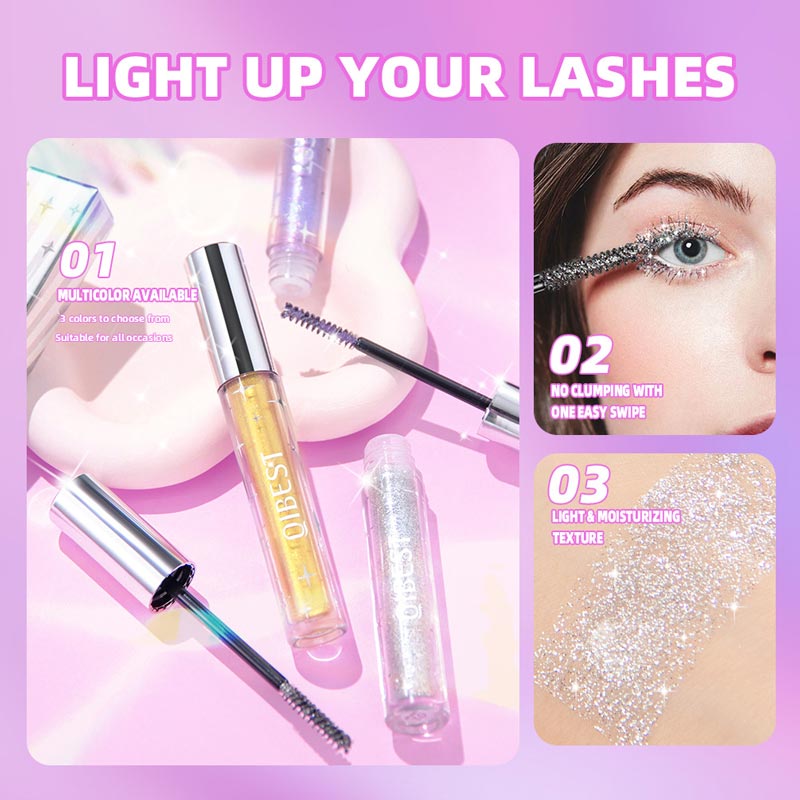 ✨Limited Sale 50% OFF✨Waterproof Diamond Glitter Mascara - Long-lasting Curl, Sparkling Shine, Create Captivating Eyes!