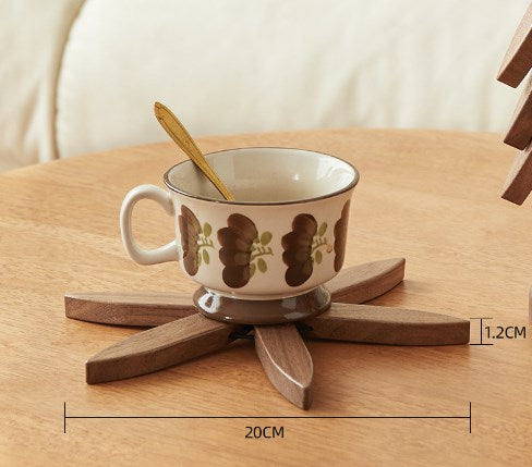 🎉Hot Sale 45% OFF🎉🧑🎄Insulated Coasters Solid Wood Christmas Tree Coasters