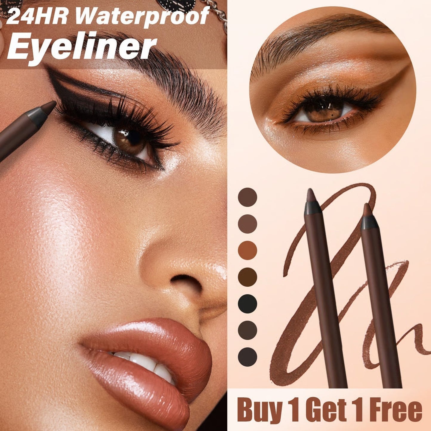 🎁Last Day Buy 1 Get 1 Free🔥🌟24 HR Waterproof Eyeliner Duo Sharpenable Eye Pencil💦