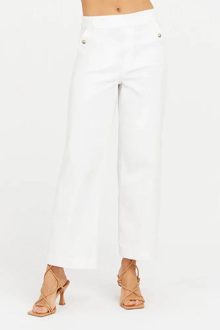 👖2025 HOT SALE💷Stretch Twill Cropped Wide Leg Pants