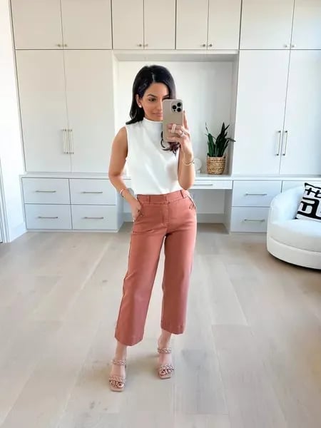 👖2025 HOT SALE💷Stretch Twill Cropped Wide Leg Pants