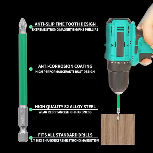 🔥Hot Sale 50% OFF✨Strong Magnetic Durability Screwdriver Drill Bit Set