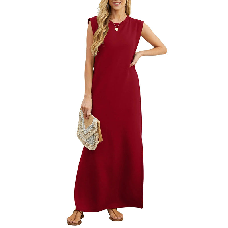 Free shipping on one piece too🔥Women Loose Split Wrinkle-Free Long Dress