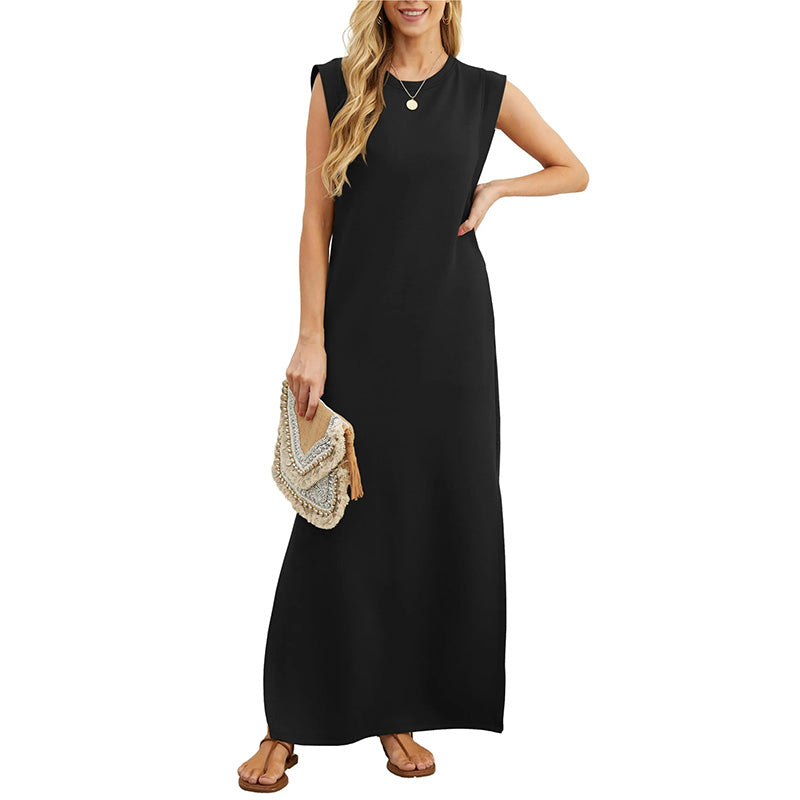 Free shipping on one piece too🔥Women Loose Split Wrinkle-Free Long Dress