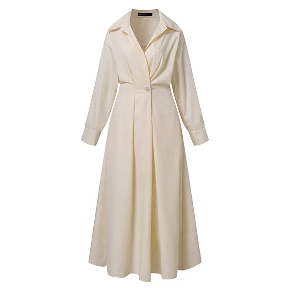 🔥Hot Sale 49% OFF💃Women's Pure Cotton Shirt Collar Dress
