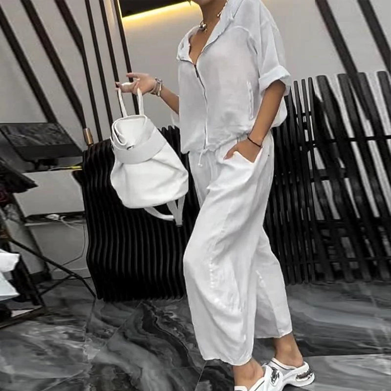 Casual Top & Pants 2-Piece Set