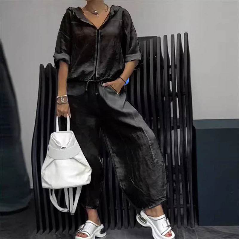 Casual Top & Pants 2-Piece Set