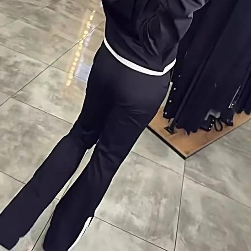 Women’s Casual Chic Long-sleeve Top and Straight Pants Set