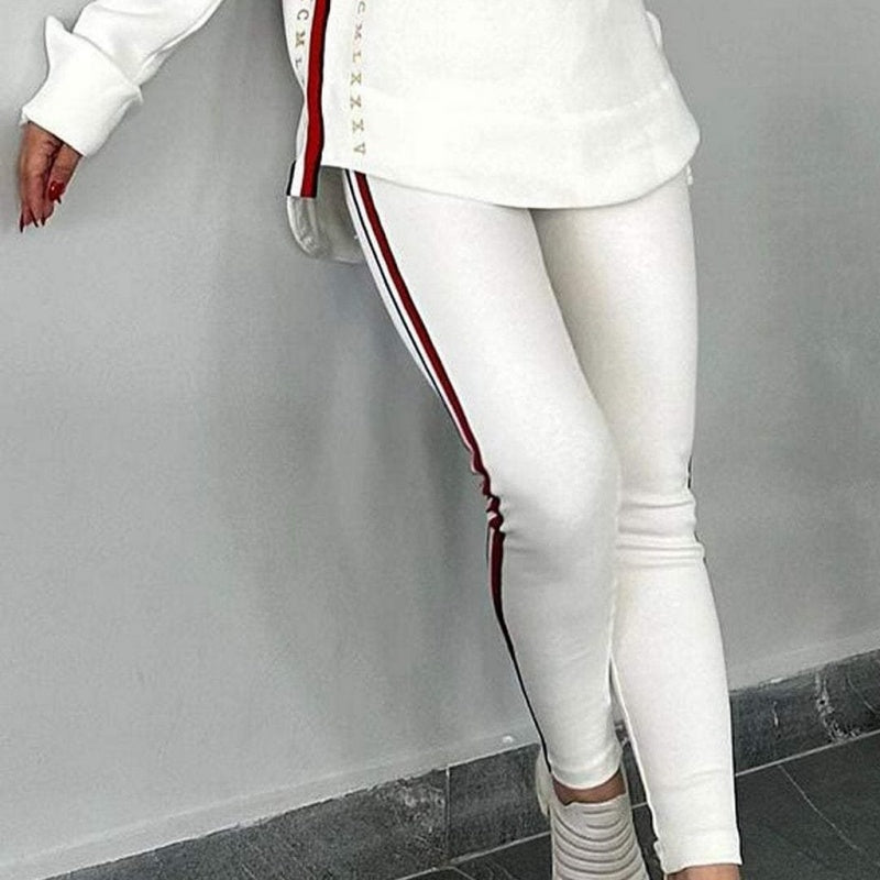 🔥2025 New Arrival - 50% OFF🎉Women's Long-Sleeved Striped Casual Hooded Top&pants