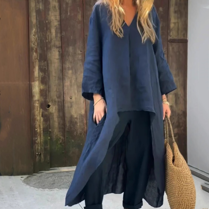 🌸🌸🌸Women's Summer Loose Pocket V-Neck 2-Piece Set(🔥50% OFF)
