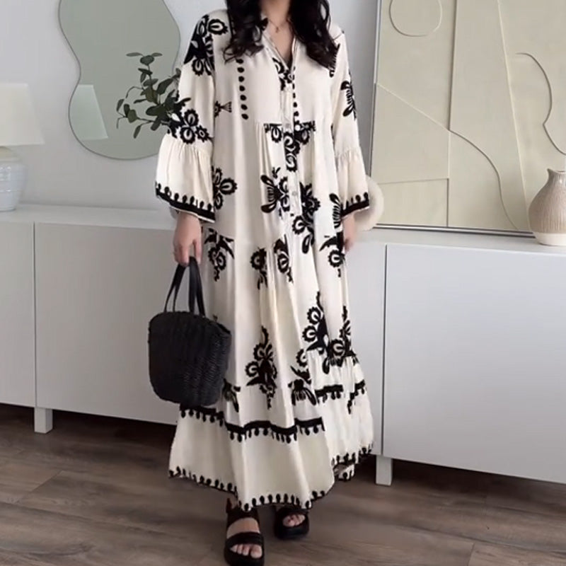 🌸Spring Specials🌸Women's Loose Fit Ruffle Hem Midi Dress