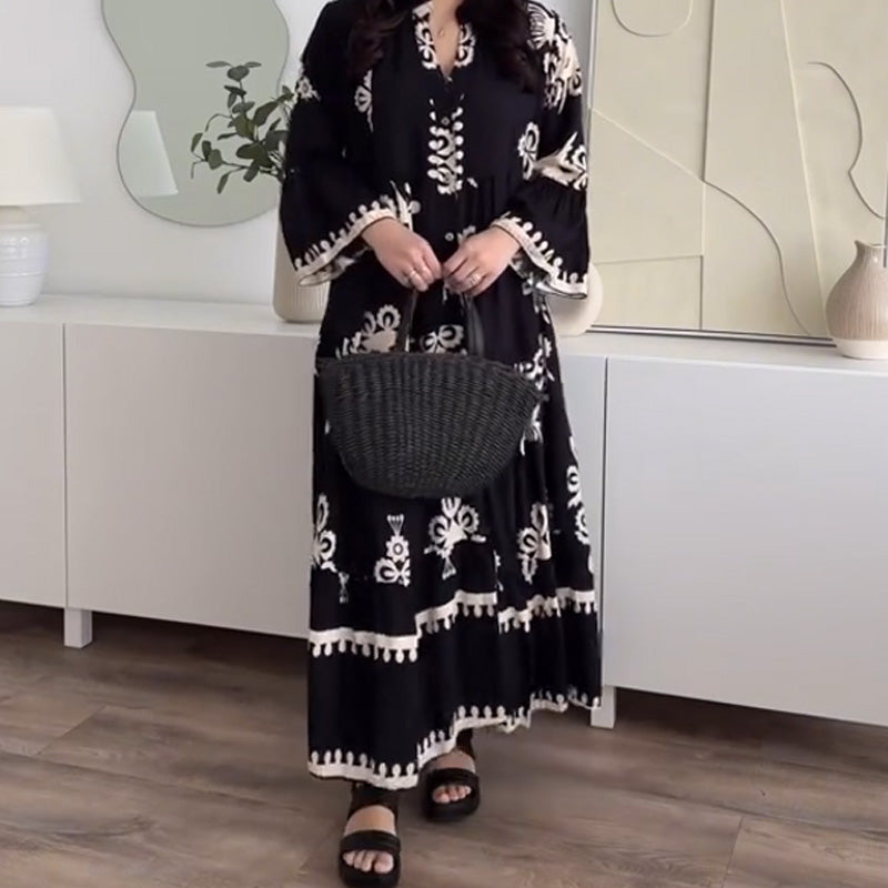 🌸Spring Specials🌸Women's Loose Fit Ruffle Hem Midi Dress