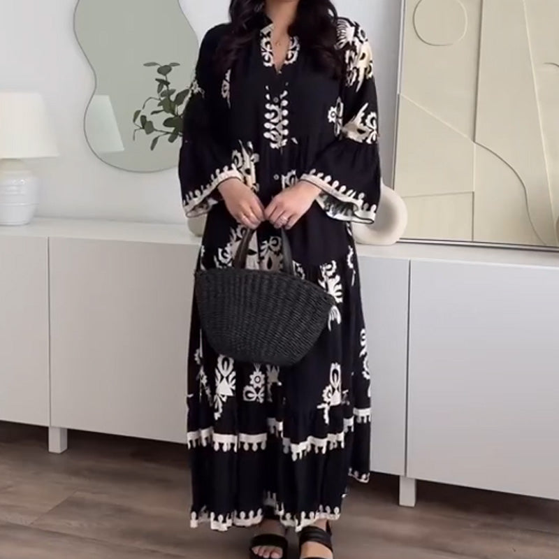 🌸Spring Specials🌸Women's Loose Fit Ruffle Hem Midi Dress