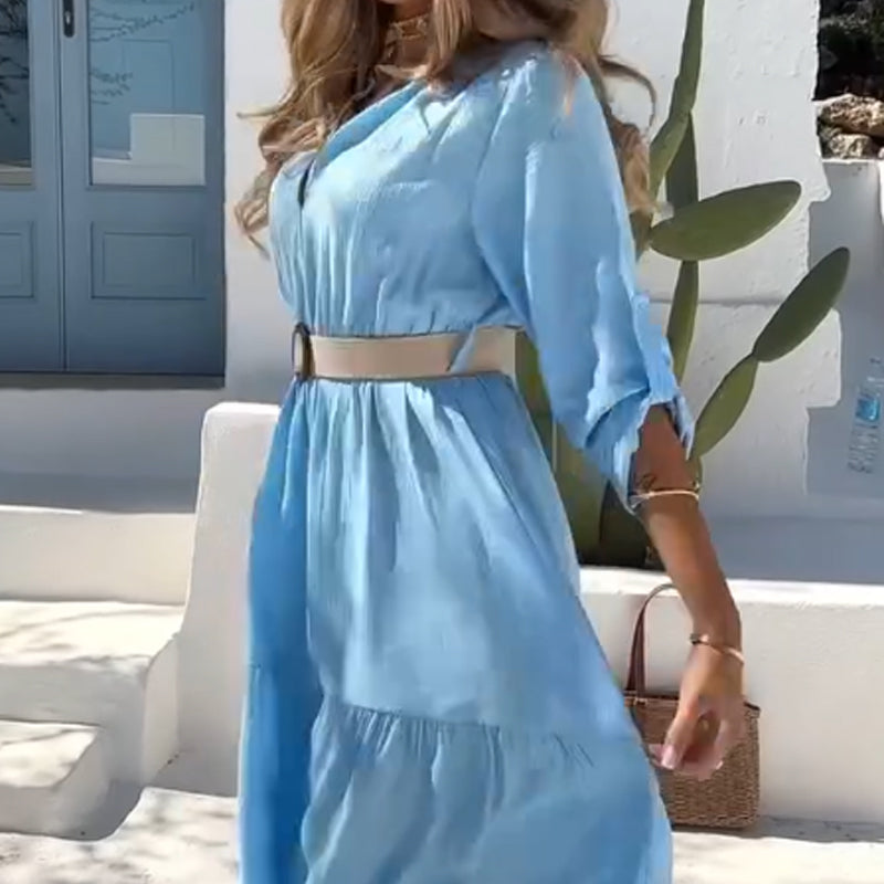 🌸Spring Specials🌸 Women's Casual Tiered V-Neck Midi Dress