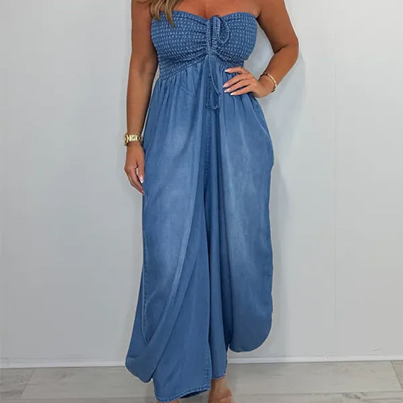 💕Limited Sale 50% OFF💕Women’s Denim Halter Maxi Dress