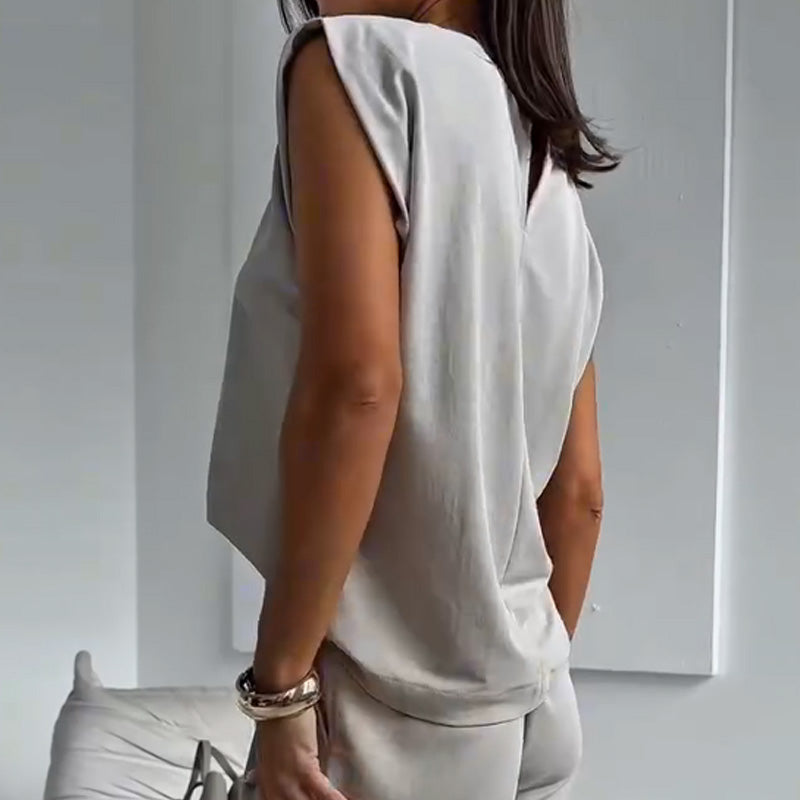 Women’s 2-Piece T-Shirt & Wide Leg Dress Pants Set