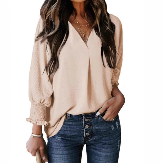 ❤️🔥Last Day-60% Off🧡Women's V-Neck Casual 3/4 Sleeve Loose Shirt