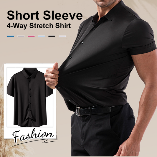 ✨LAST DAY SALE 54% OFF✨Men's Short Sleeve 4-Way Stretch Shirt