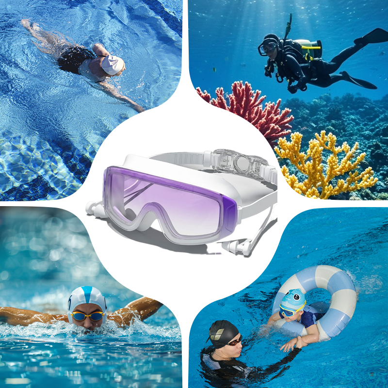Waterproof Swimming Goggles & Swimming Cap Set