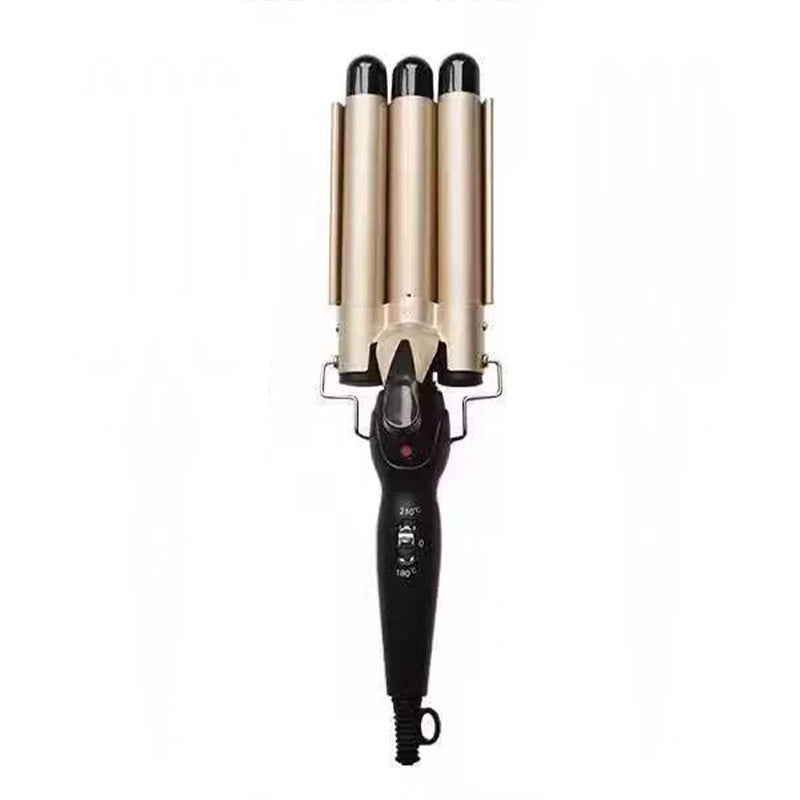3-Barrel Curling Iron with Adjustable Temperature