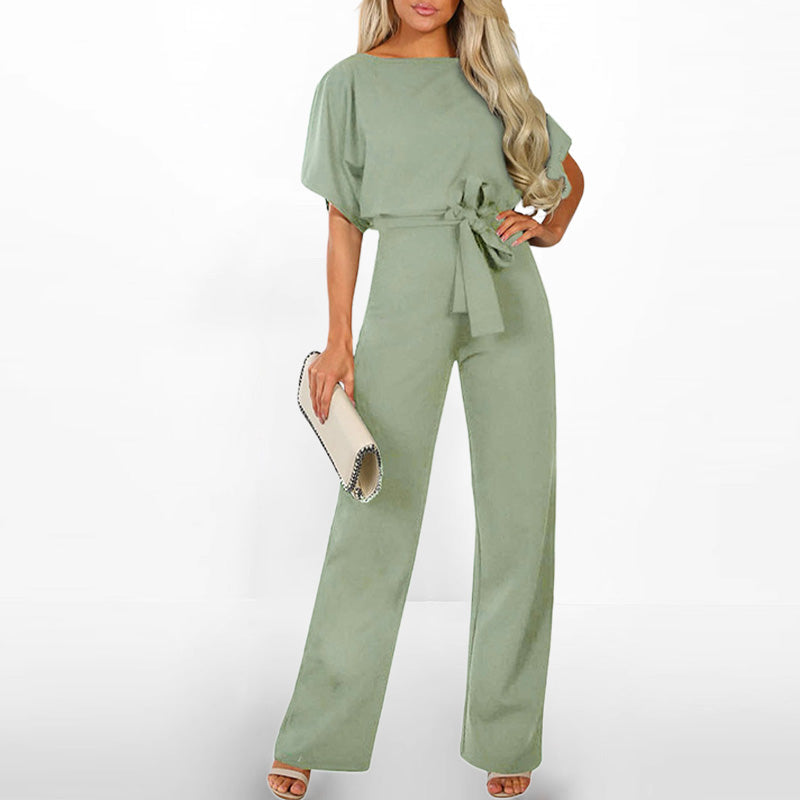 Frauen mit hoher Taille mit weitem Beinoverall