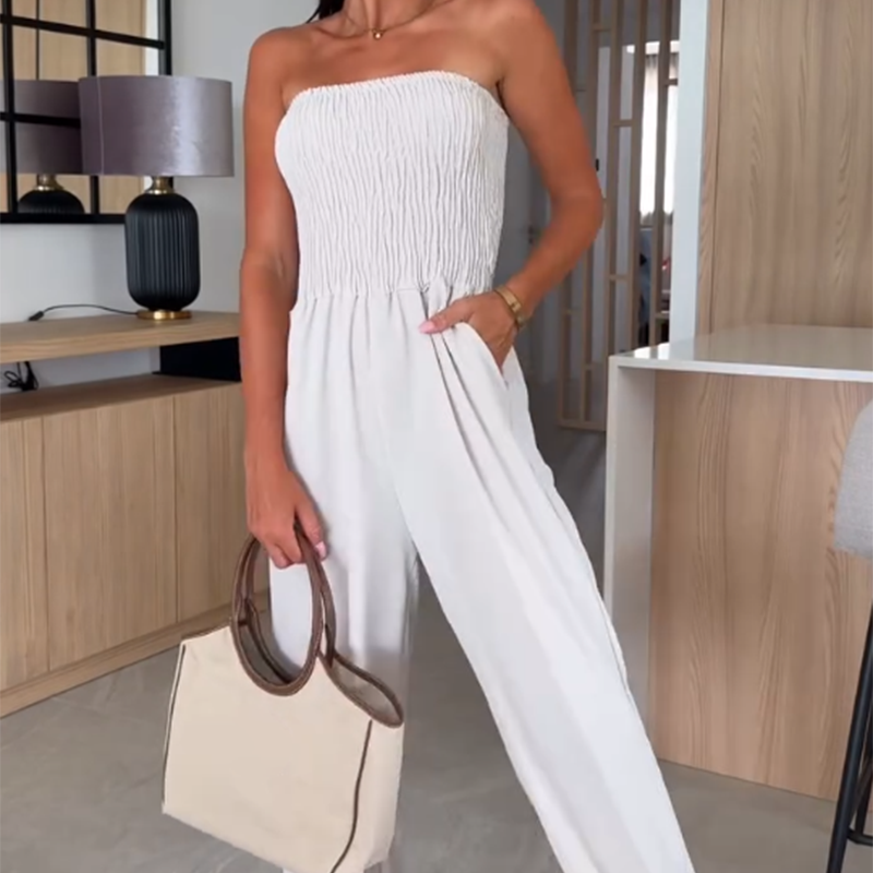 Off-the-Shoulder & Wide-Legged Jumpsuit for Women