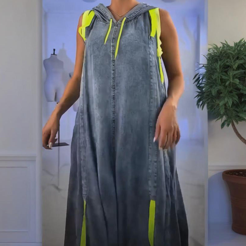 ⏳Time-limited Special⏰Women’s Casual Sleeveless Denim Maxi Dress👗
