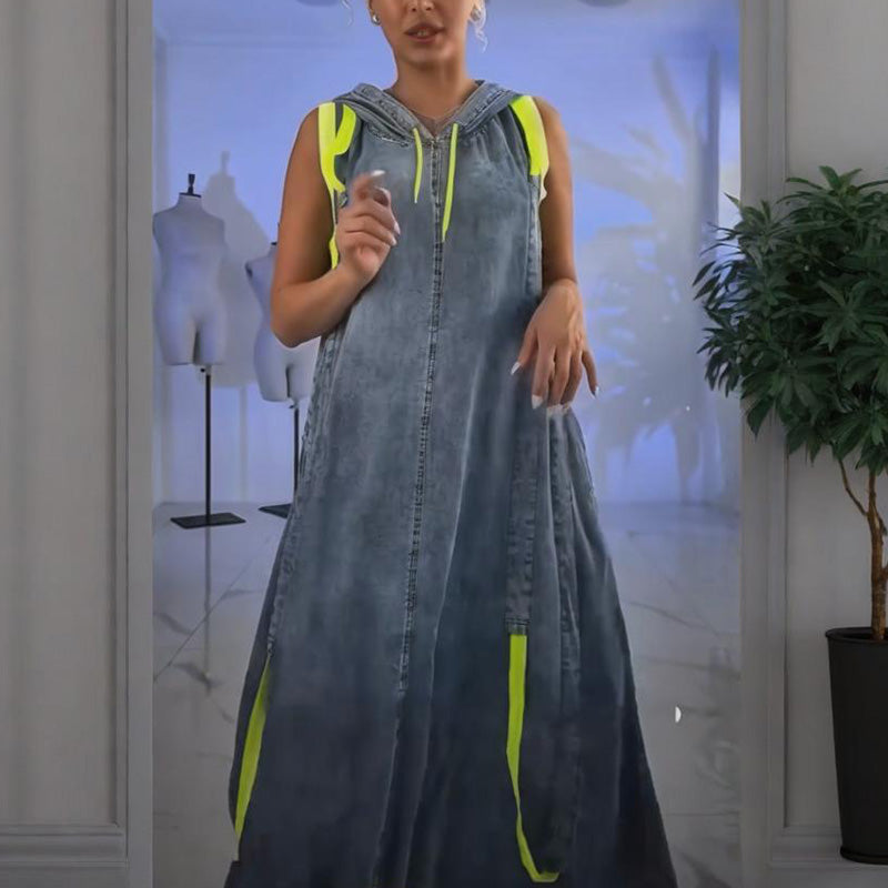 ⏳Time-limited Special⏰Women’s Casual Sleeveless Denim Maxi Dress👗
