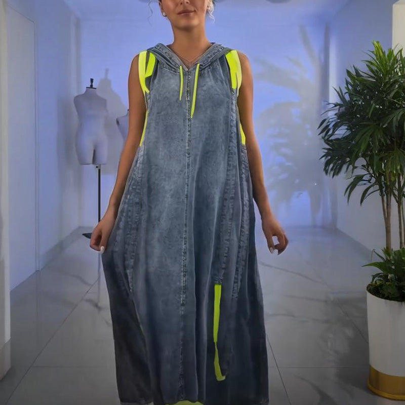 ⏳Time-limited Special⏰Women’s Casual Sleeveless Denim Maxi Dress👗