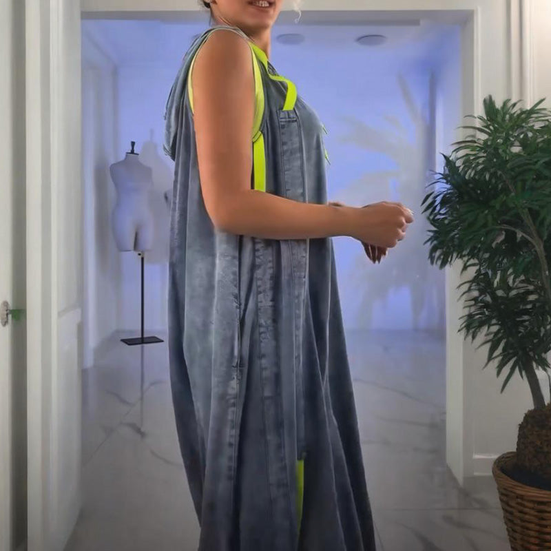 ⏳Time-limited Special⏰Women’s Casual Sleeveless Denim Maxi Dress👗